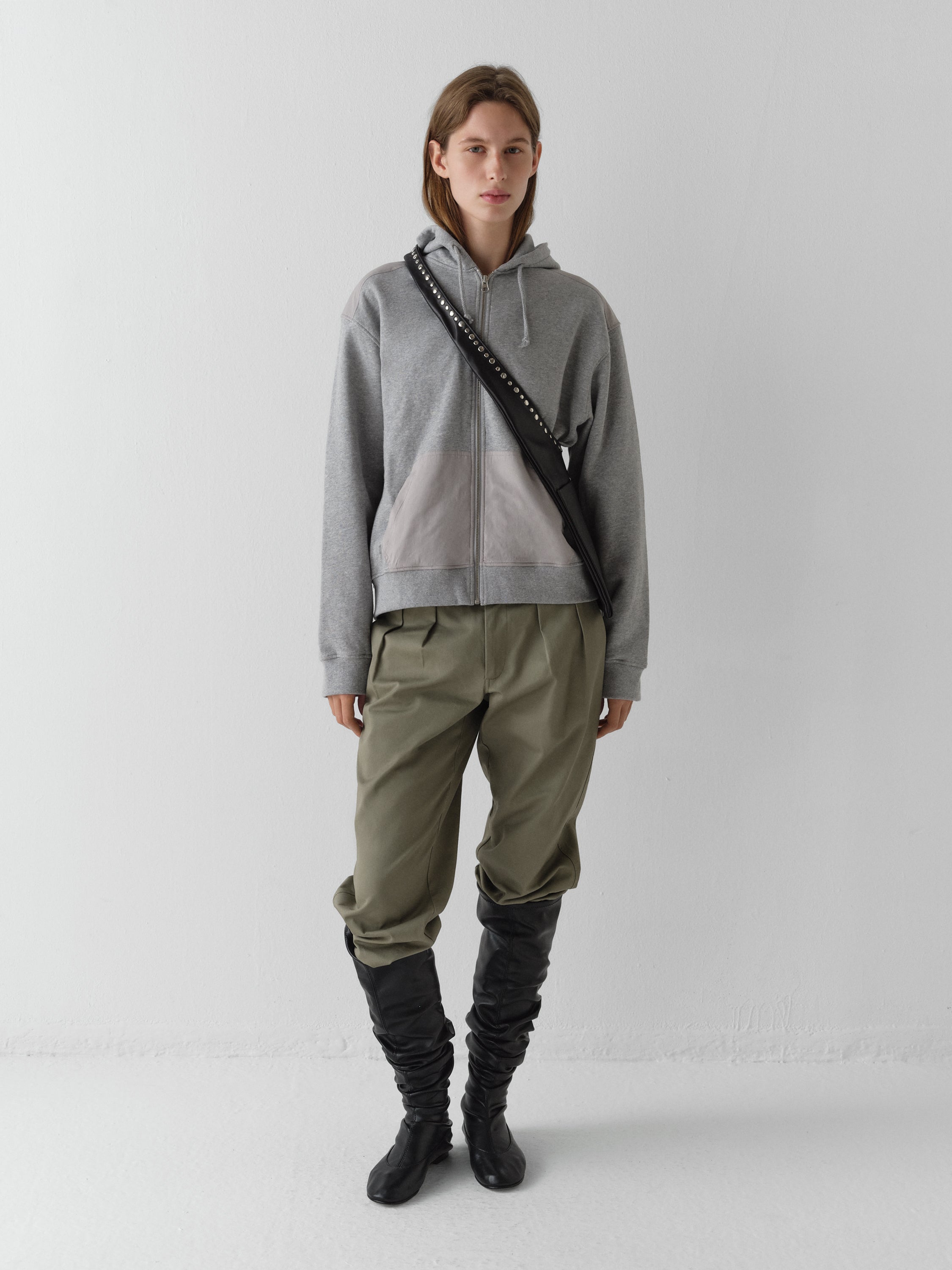Unisex grey oversized hooded track jacket – Gimaguas