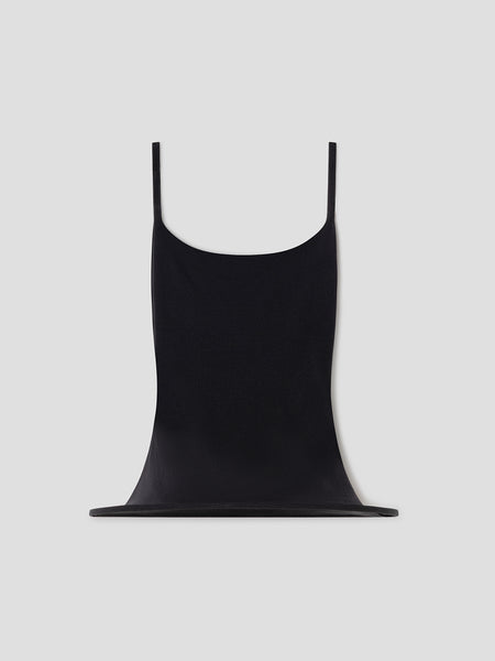 Women's Black Fitted Top Flared Hem. Gimaguas