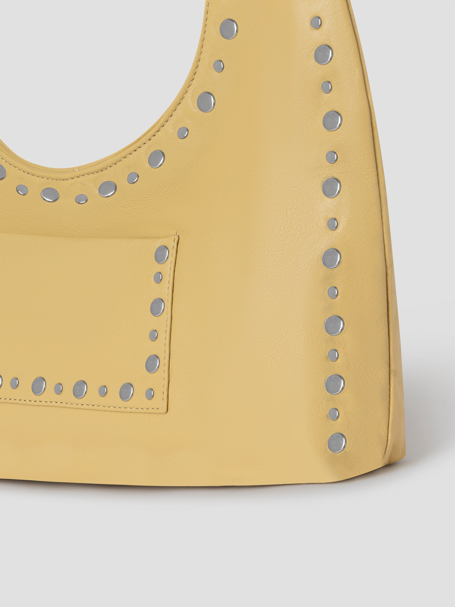 gimaguas Franca Bag バターイエロー Butter patent leather shoulder bag for women with silver