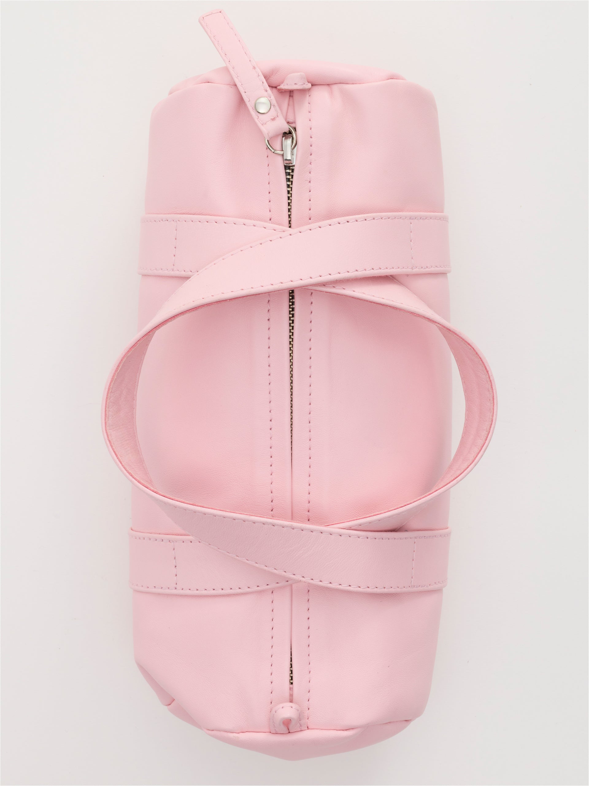 Pink Mini Leather Bag Top Handle Zip | Gimaguas