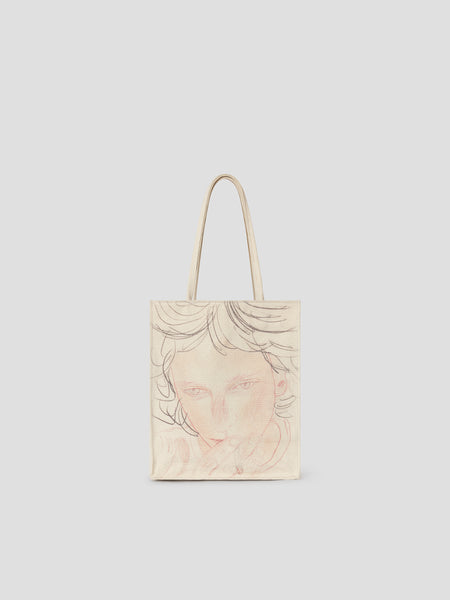 Illustrated Canvas Tote Bag with Metal Logo Plaque – Gimaguas