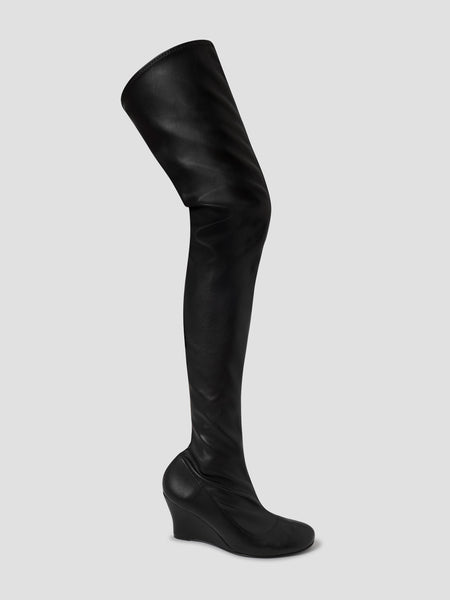 black wedge dress boots leather knee-high for women Round Toe Plus Size Special Occasion Dresses How to Wear Shirts Size:US20-UK22-EUR50