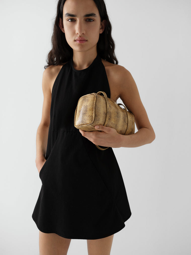 Women's Black Halter Mini Dress Open Back. Gimaguas Women's Black Halter Mini Dress Open Back. Gimaguas