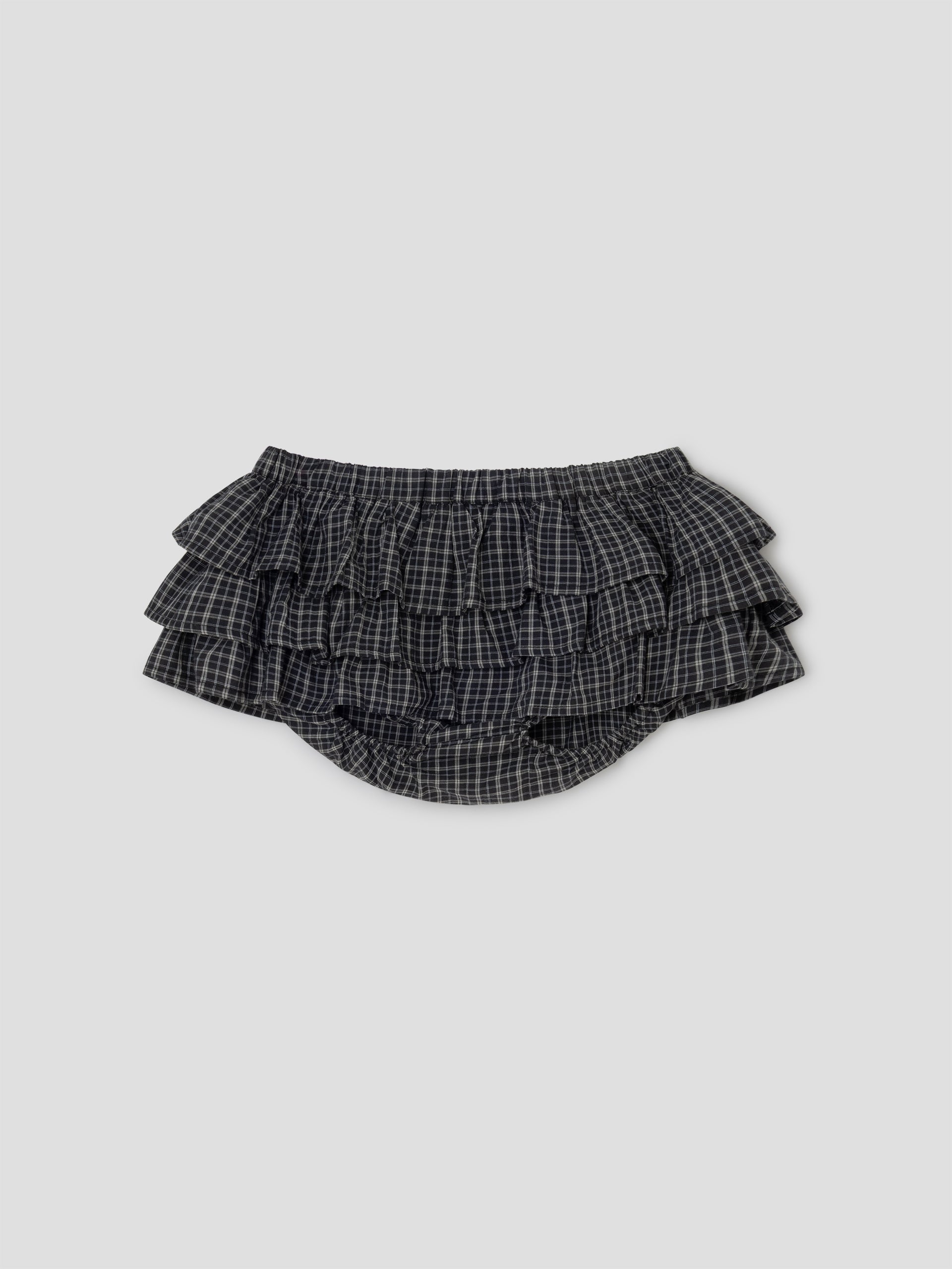 Black and Grey Checkered Top with Open Back for Women – Gimaguas