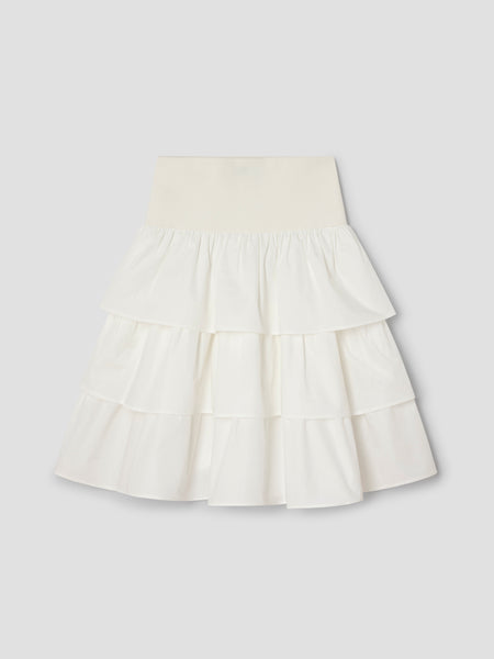 GIMAGUAS ホワイトSwan ミディアムスカート Shop White Swan Midi Skirt on Sale at BeyondStyle – Get 74