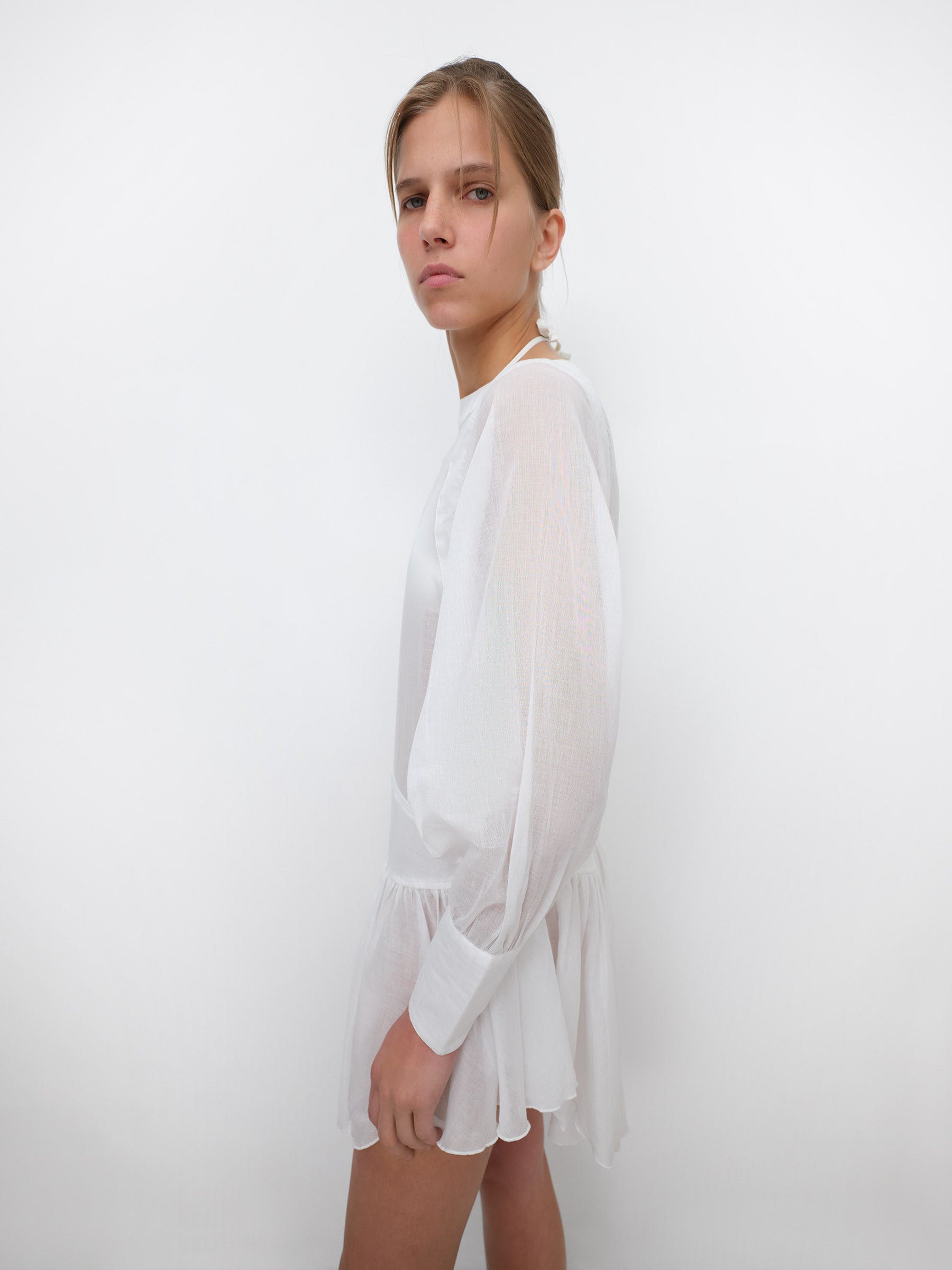 gimaguas kite mini dress GIMAGUAS Kite Cotton Mini Dress in White