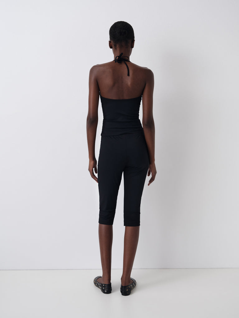 Women's black capri trousers with fitted silhouette Gimaguas Women's black capri trousers with fitted silhouette Gimaguas
