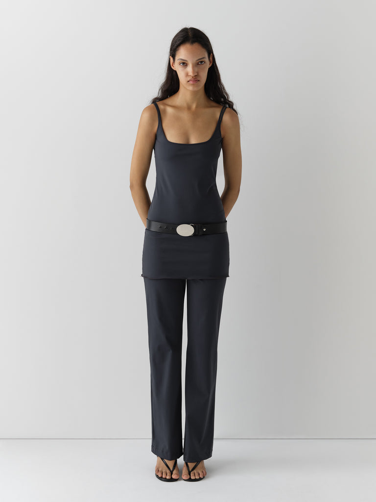 Fitted grey mini dress with split straps Gimaguas Fitted grey mini dress with split straps Gimaguas