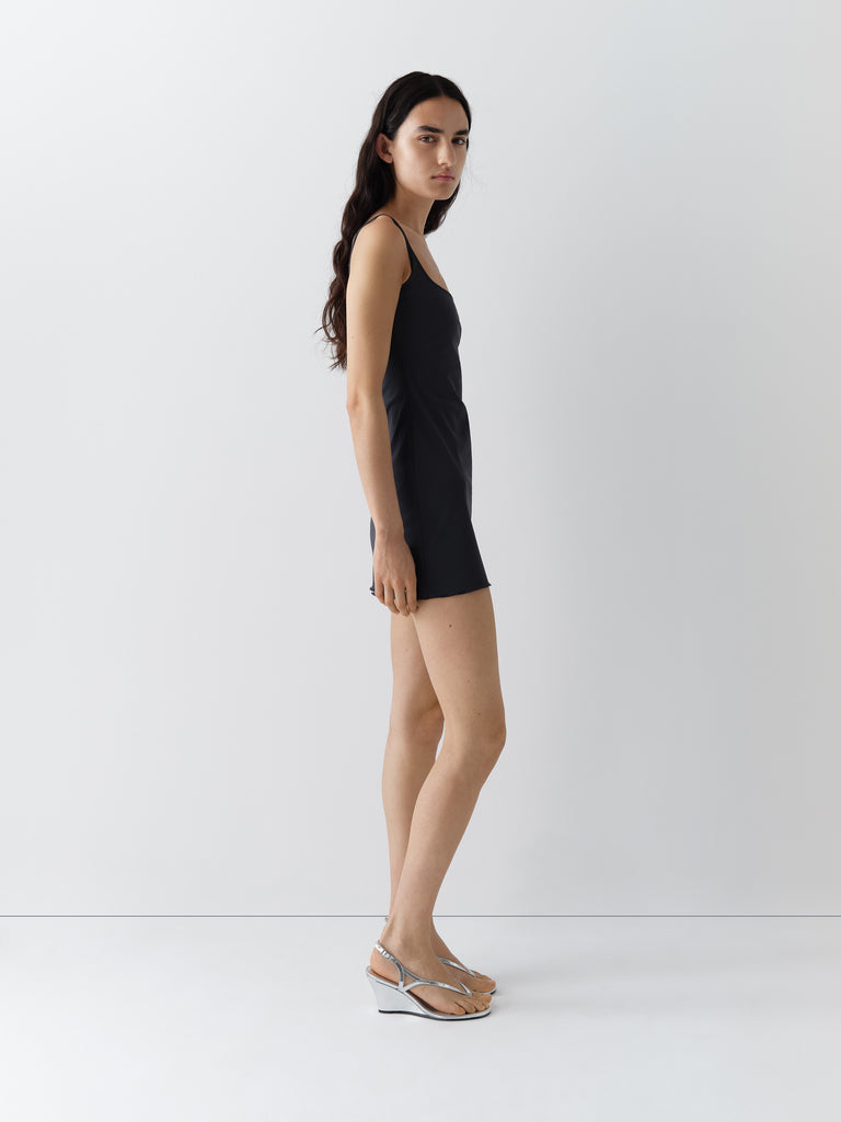 Fitted grey mini dress with split straps Gimaguas Fitted grey mini dress with split straps Gimaguas