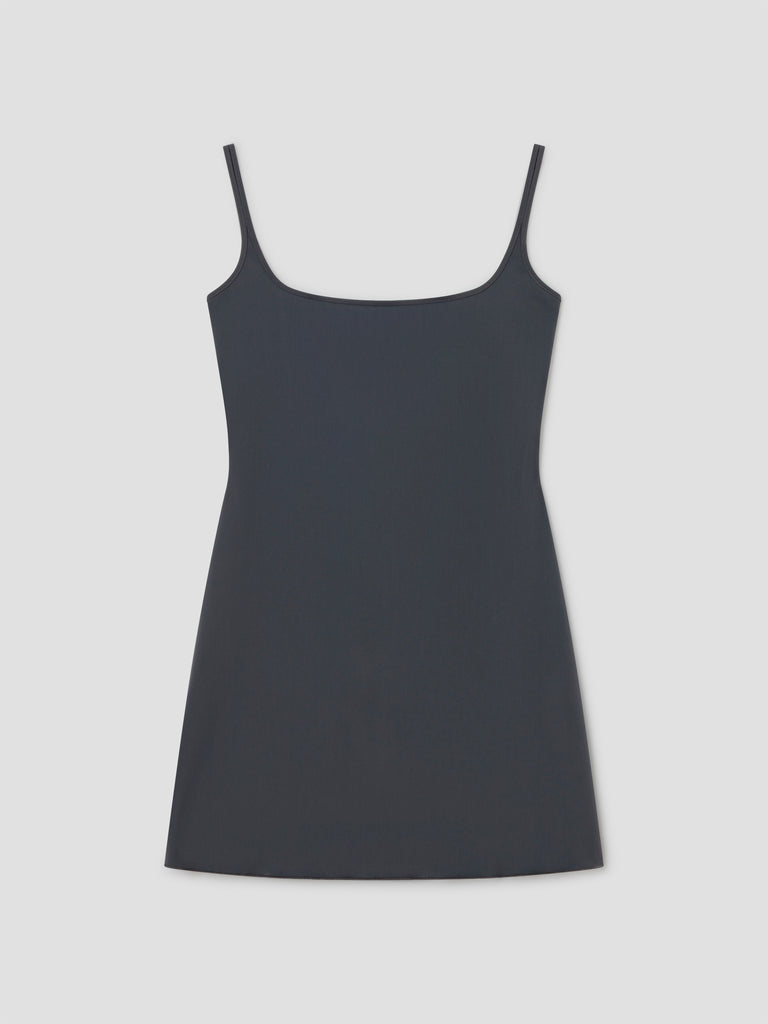 Fitted grey mini dress with split straps Gimaguas Fitted grey mini dress with split straps Gimaguas