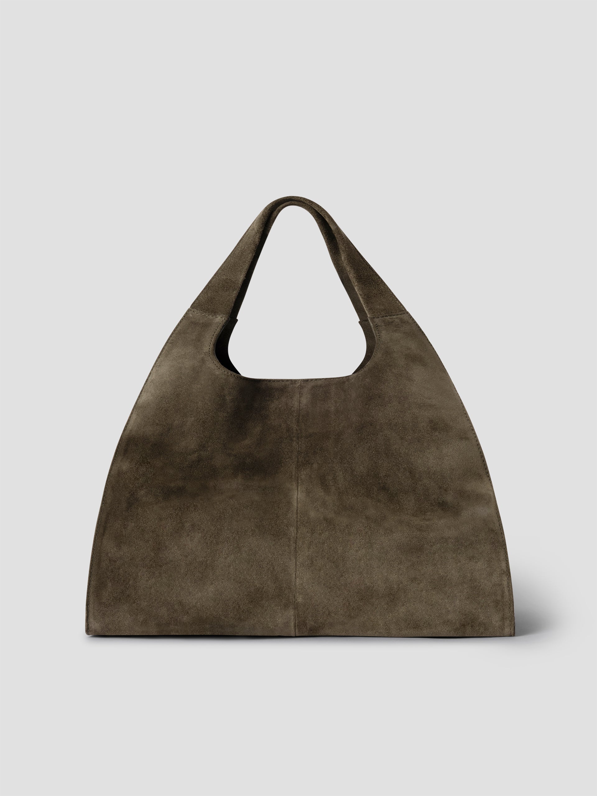 Women's khaki suede structured shoulder bag – Gimaguas