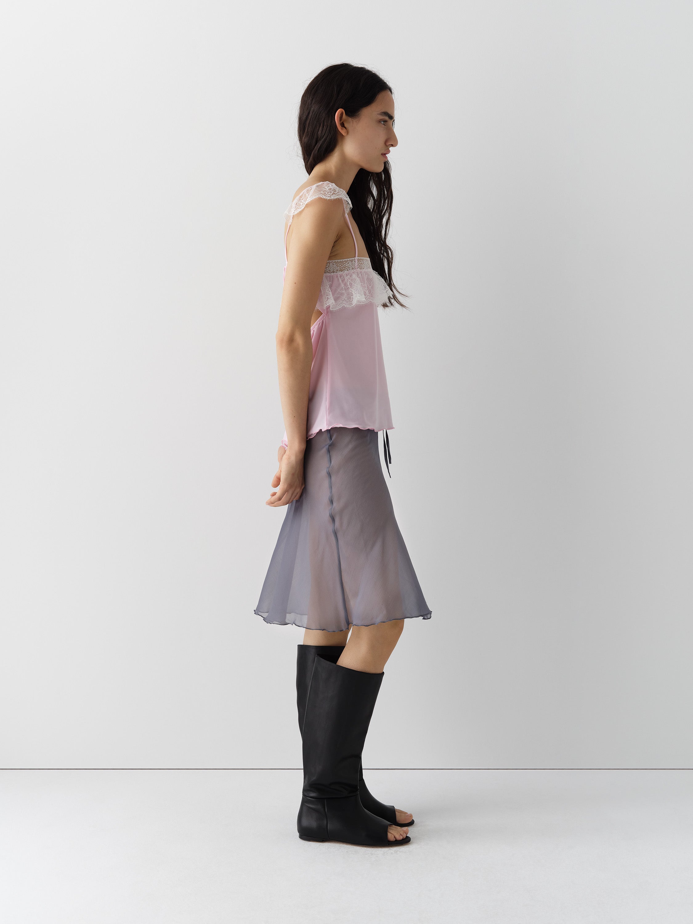 Pink Lace-Trim Top | Square Neckline – Gimaguas