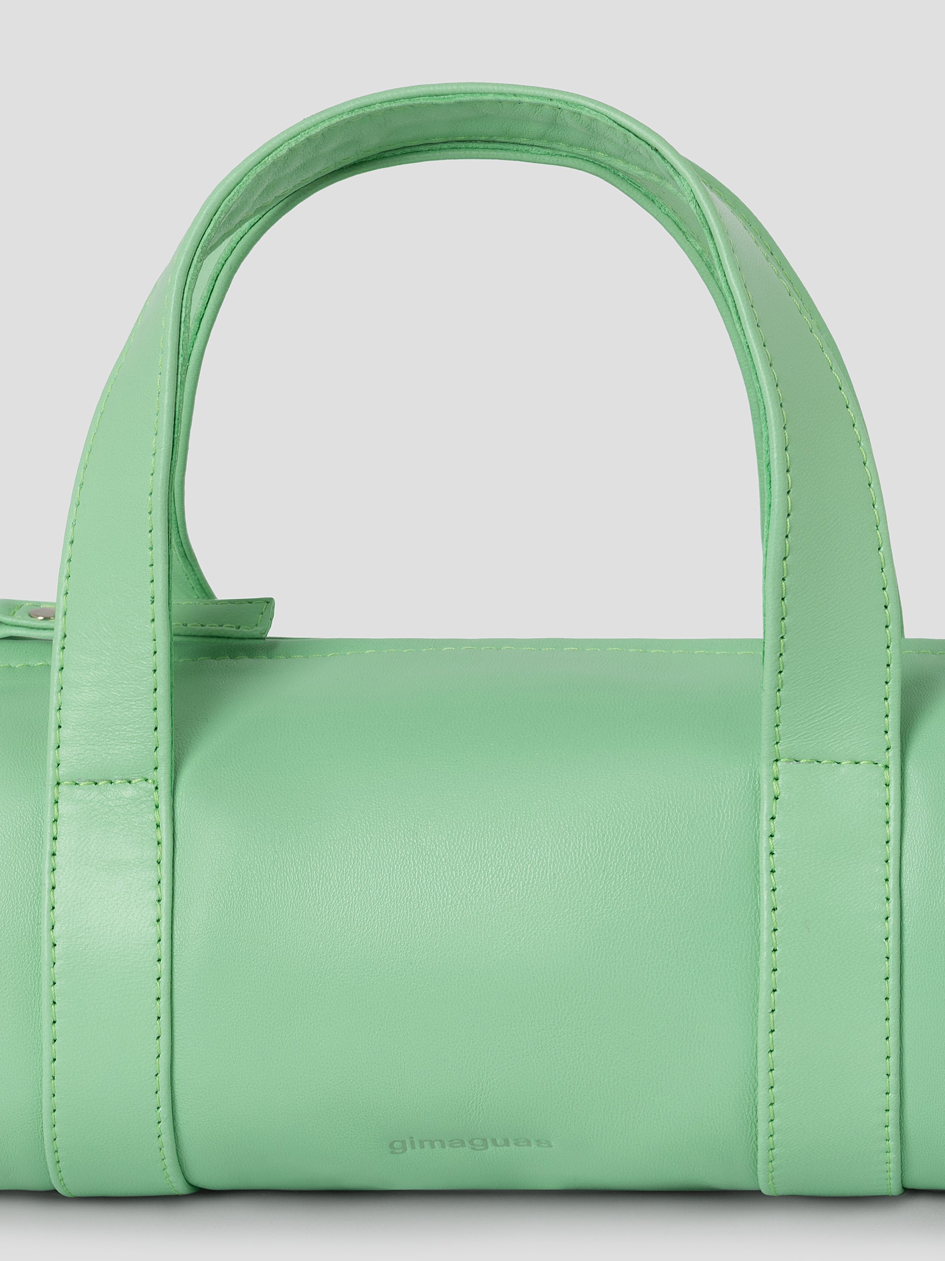 Green Mini Leather Bag Top Handle Zip | Gimaguas