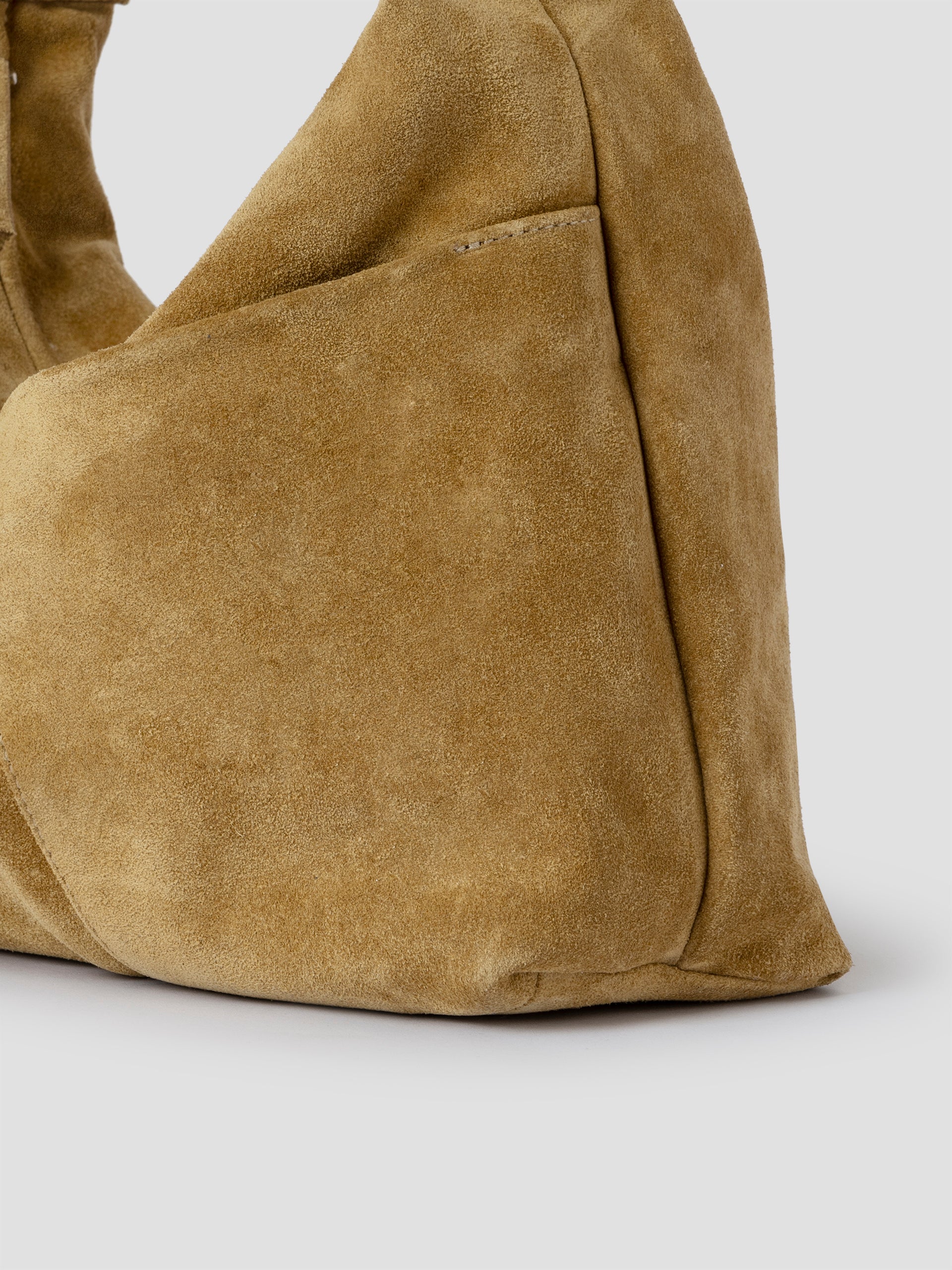 Mini brown hobo suede shoulder bag - Gimaguas