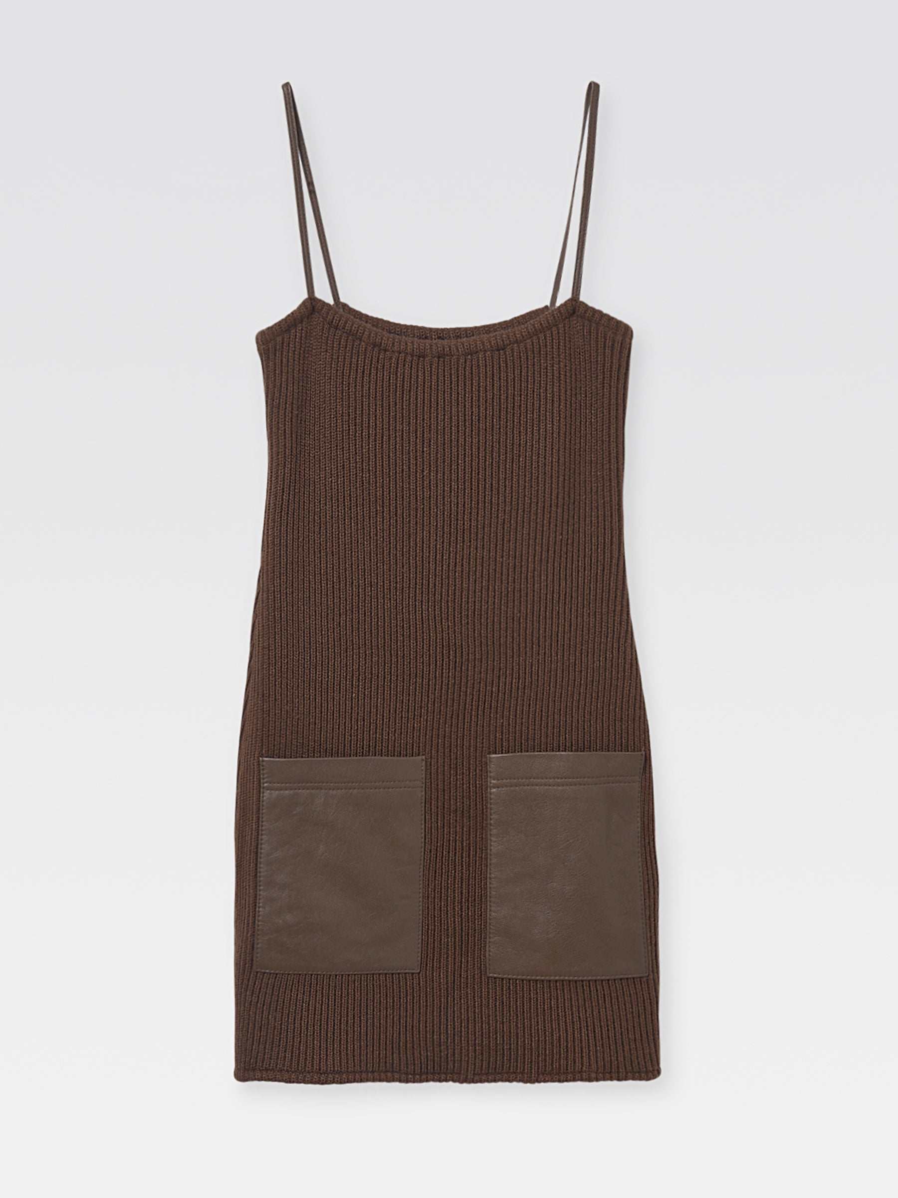 Combo Mini Dress Brown - Leather - Gimaguas