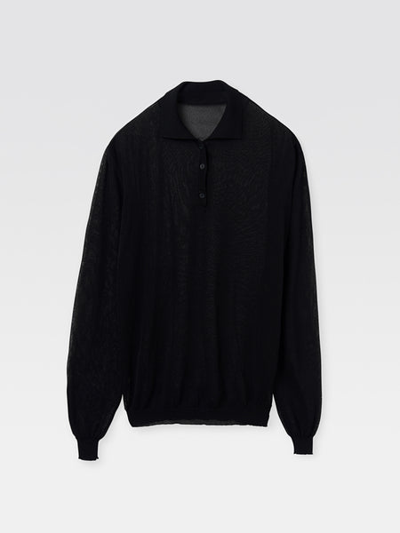 Jason Long Sleeve Polo Black - Gimaguas