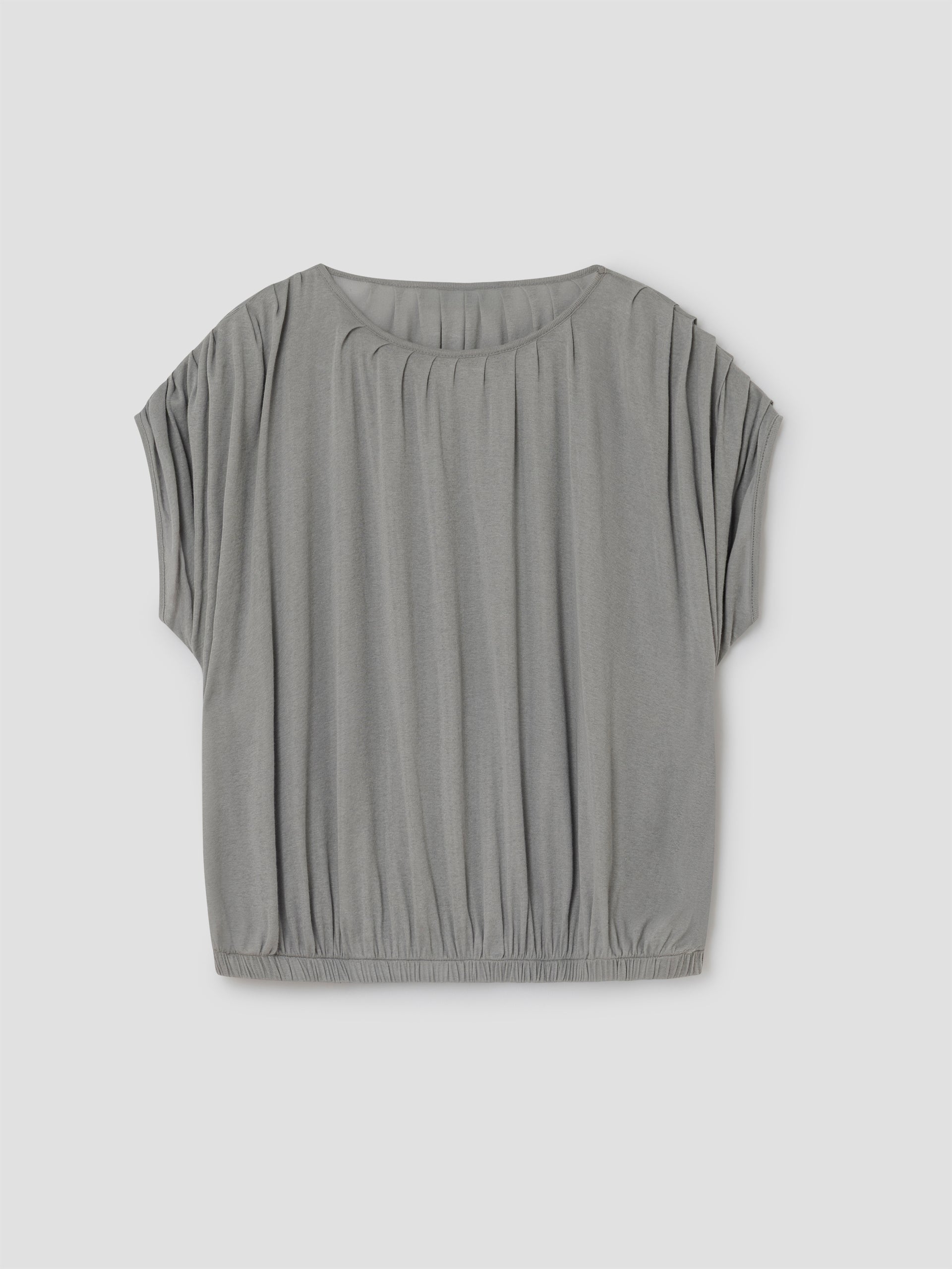 Women's Grey Ruffled Cotton Top. Gimaguas