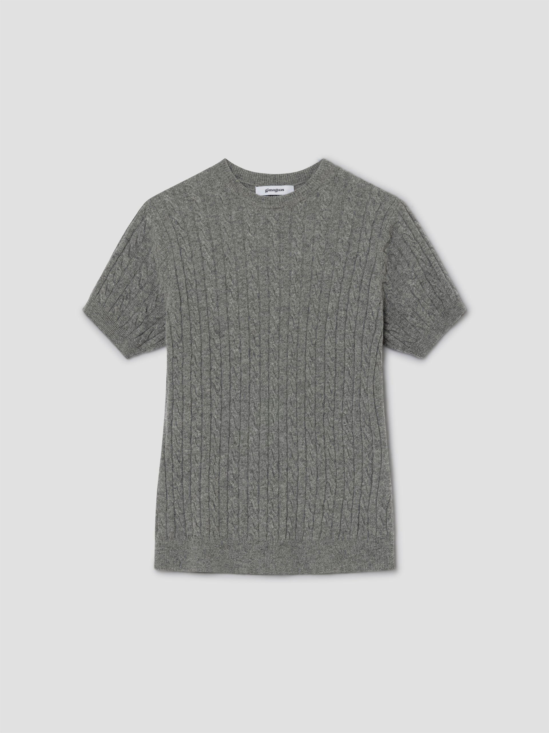 Bright grey melange knitted cardigan for women – Gimaguas