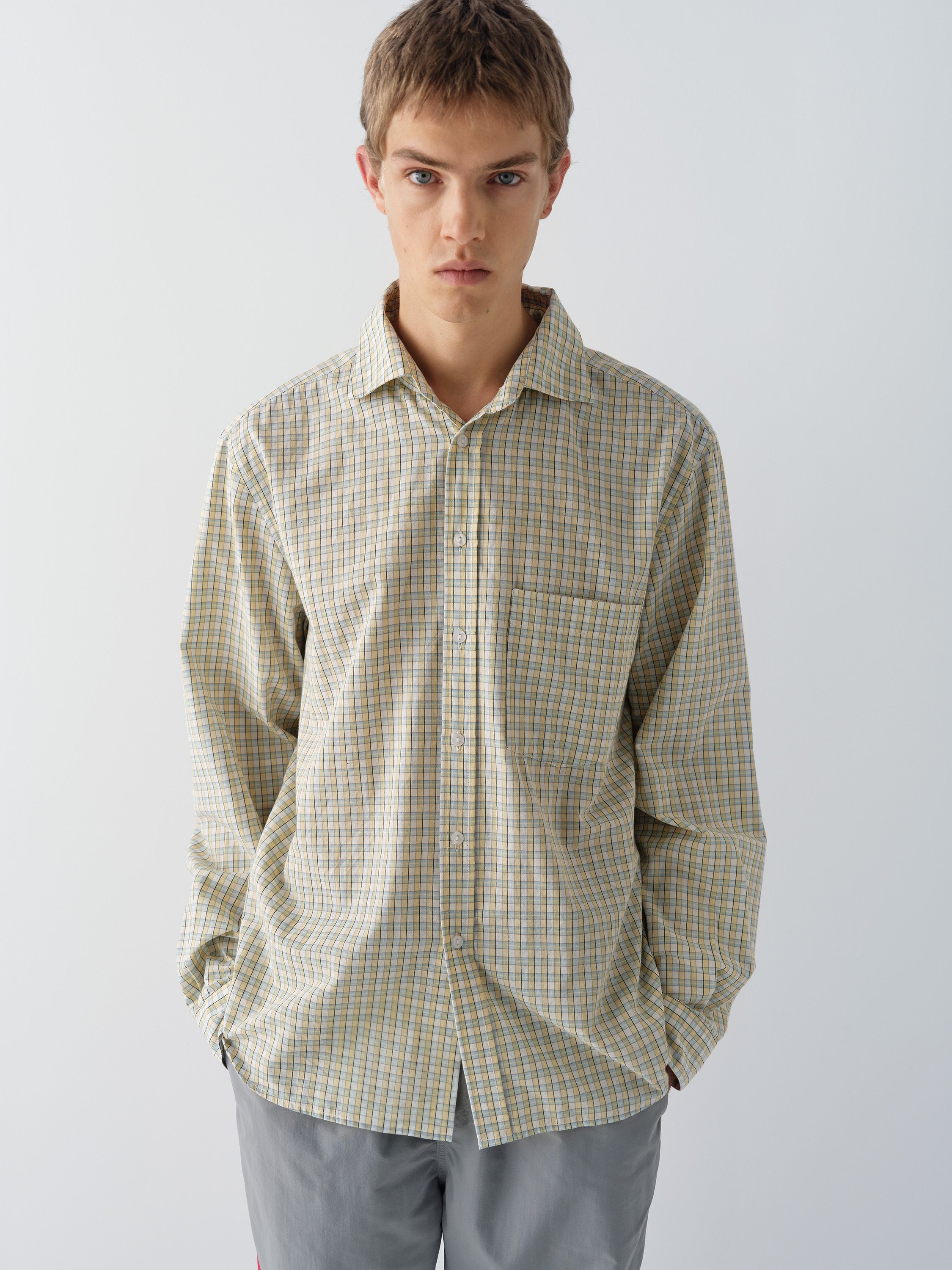 Unisex green and beige checkered shirt – Gimaguas