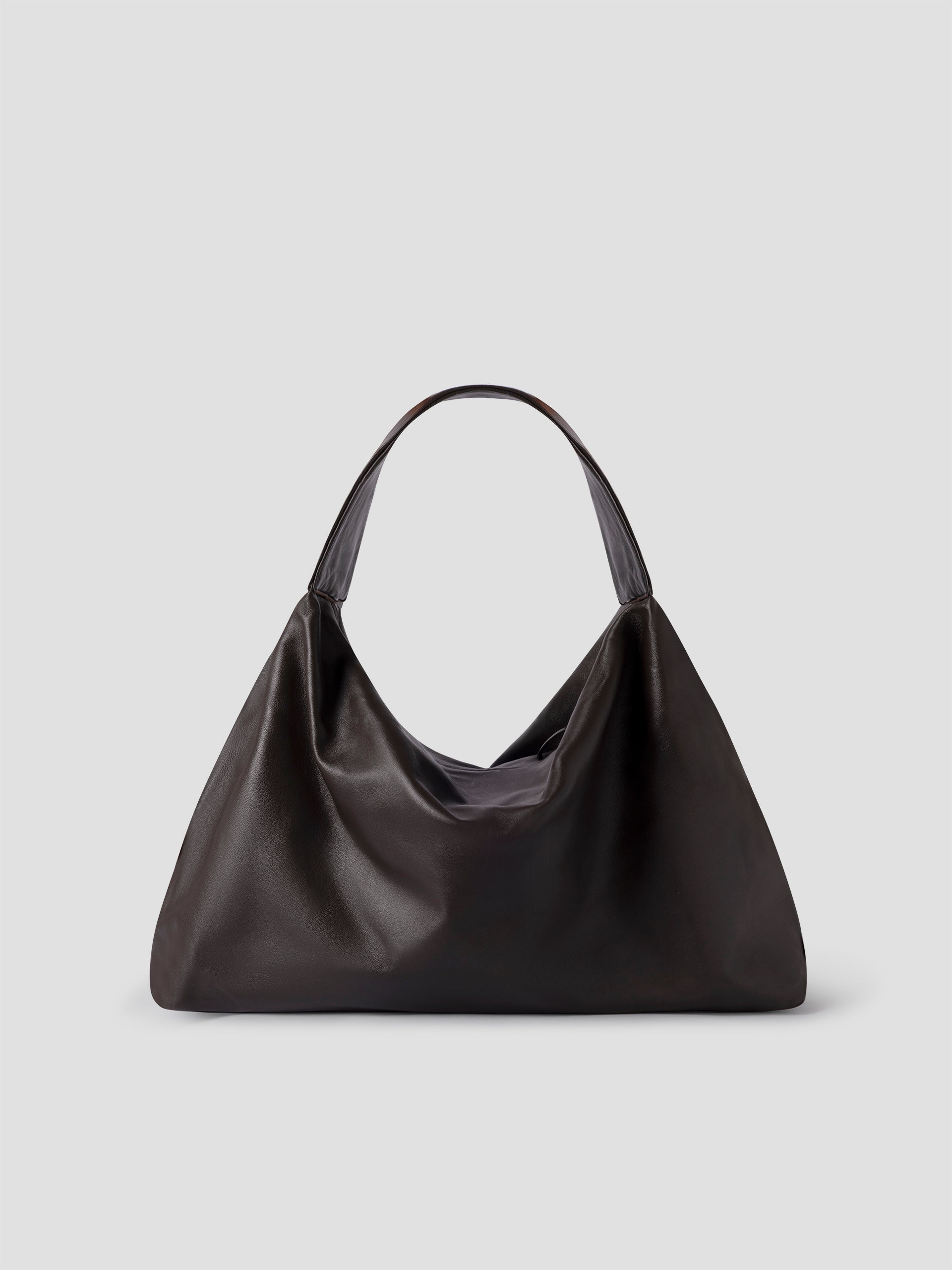 Brown hobo leather shoulder bag for women - Gimaguas