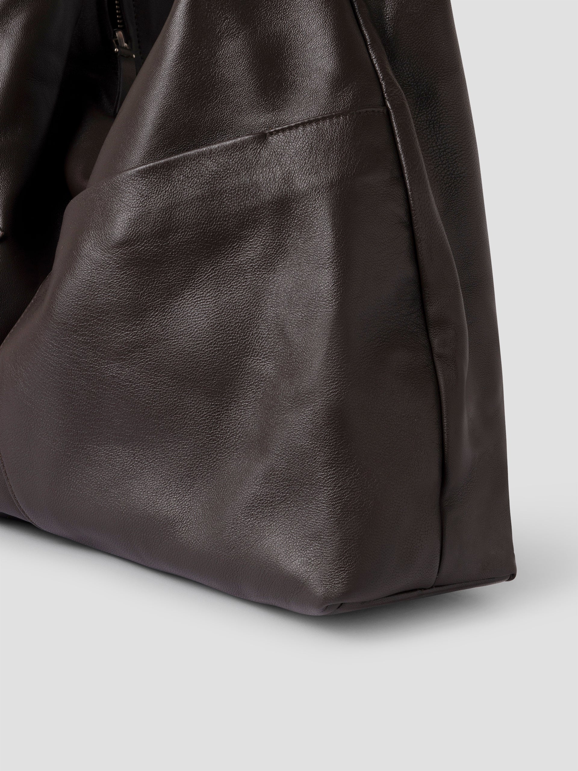 Brown hobo leather shoulder bag for women - Gimaguas