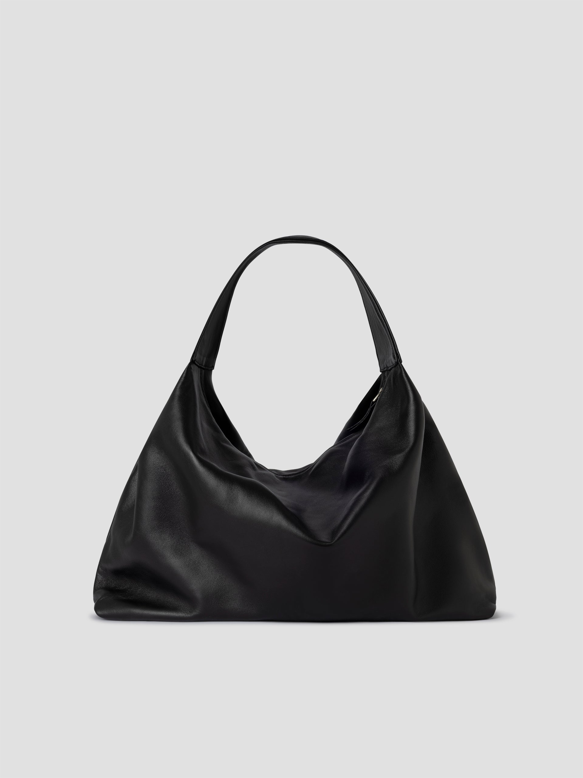 Black hobo leather shoulder bag for women - Gimaguas
