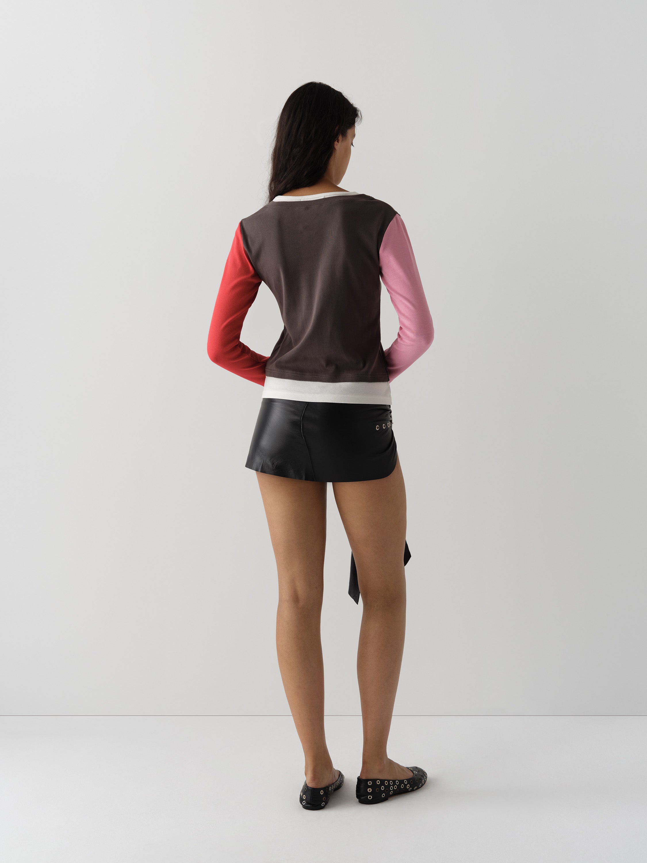 Women's multicolor long-sleeve t-shirt with layered effect – Gimaguas