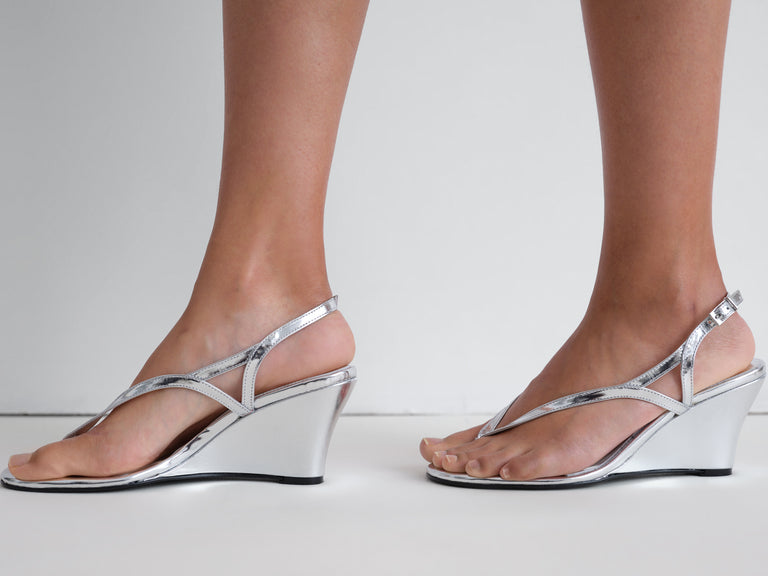 wedge silver dress shoes Miluxas Wedges for Women Summer Dressy Ankle Strap Dress Shoes Beach Boho Sandals Strappy Wedge Sandals High Heel Platform Sandals Silver 7(39)