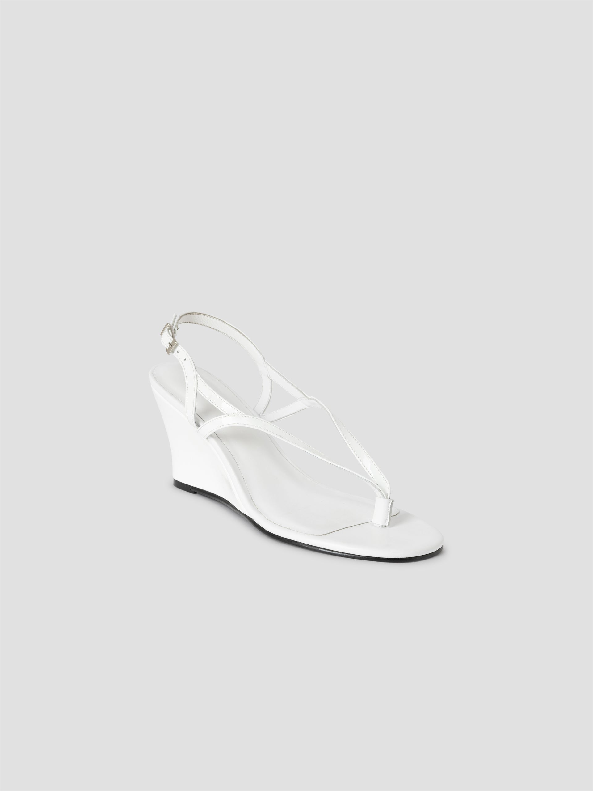 Women's White Patent Leather Wedge Sandals – Gimaguas