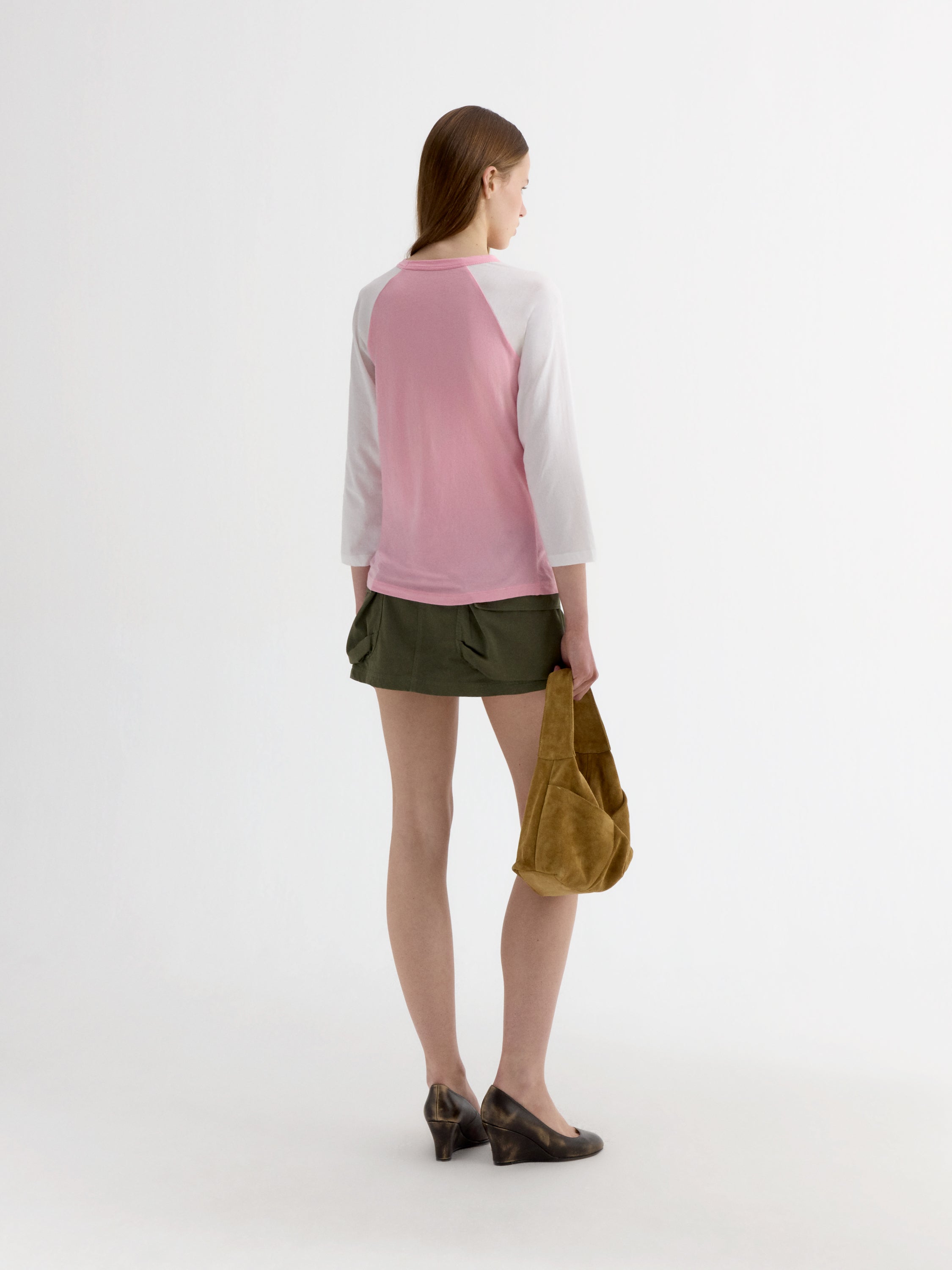 Green Cotton Cargo Mini Skirt with Flap Pockets | Gimaguas