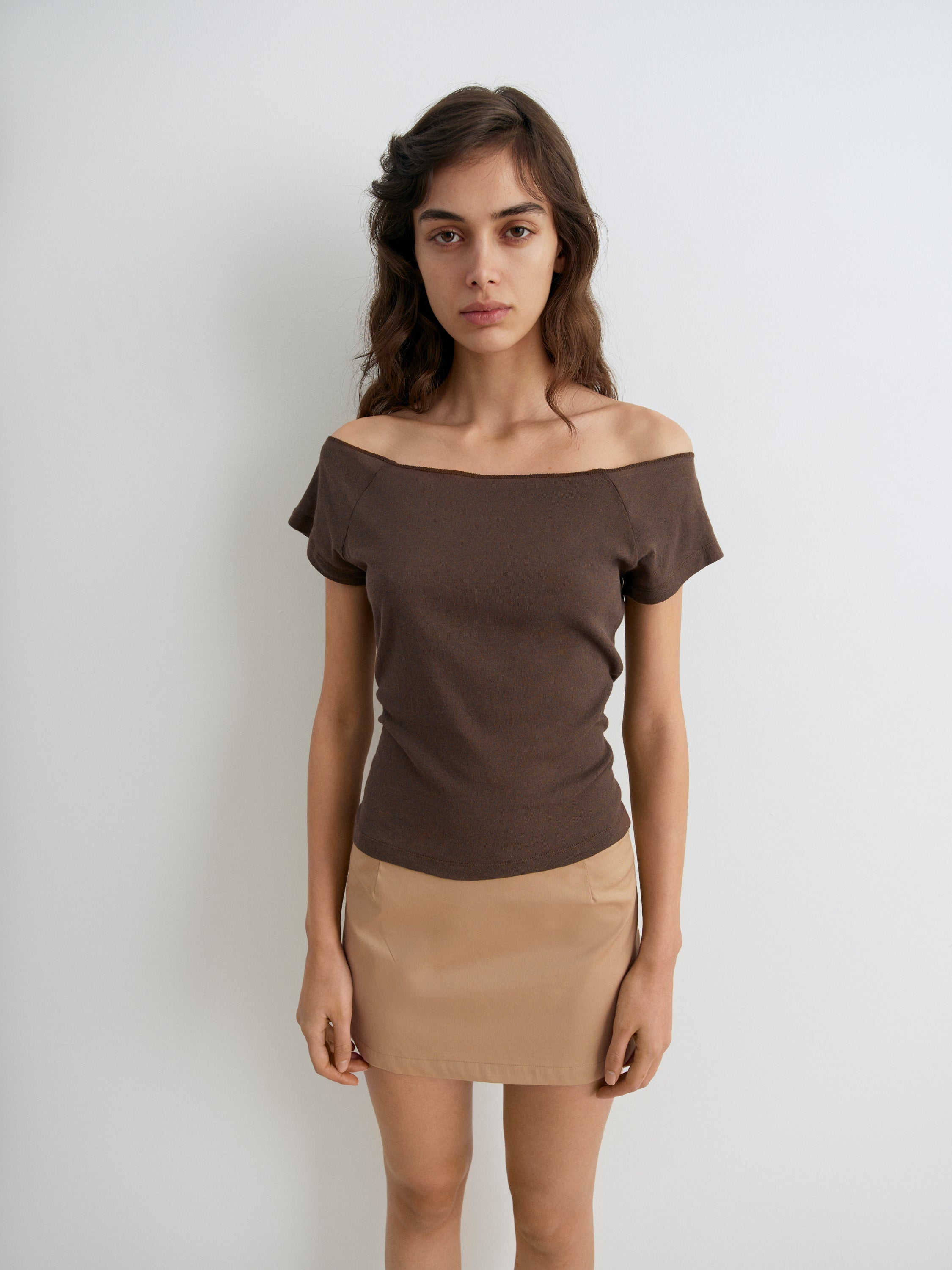 Sasi Short Sleeve T-Shirt Brown - Gimaguas