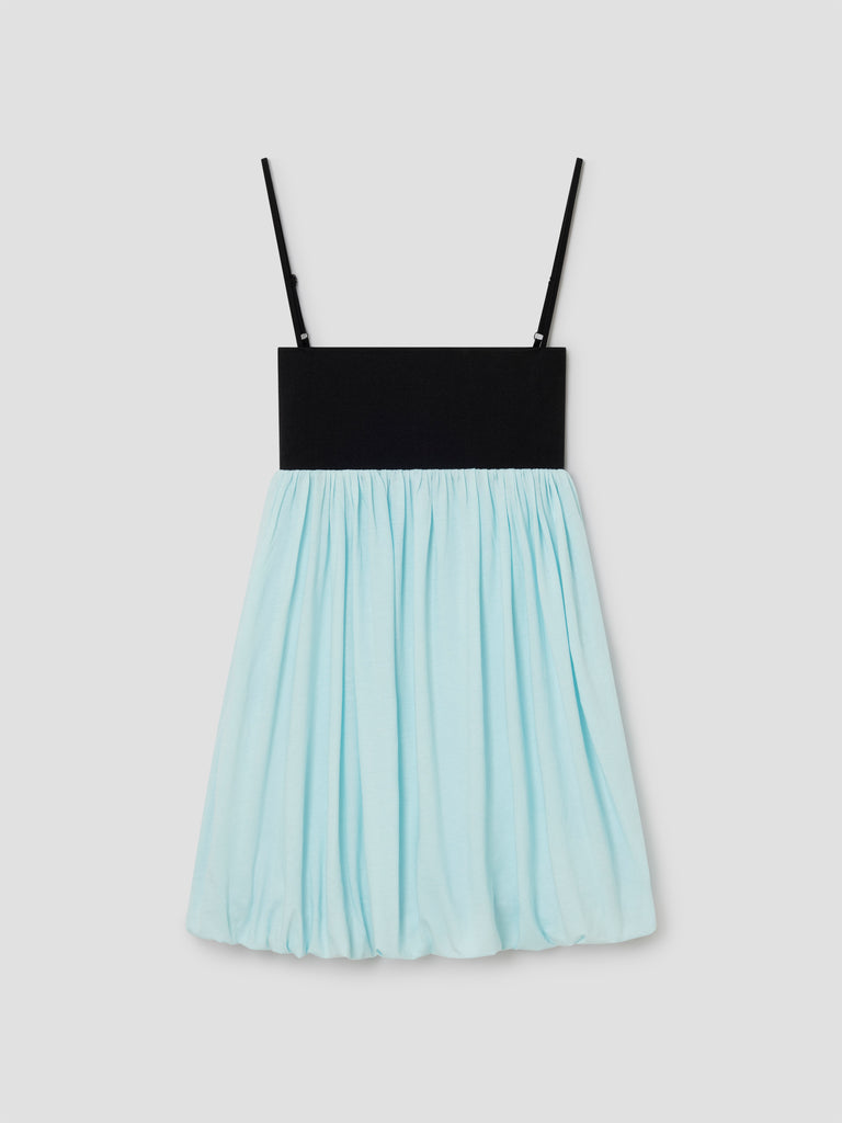 mini dress with skirt Black and Blue Mini Dress with Balloon Skirt for Women – Gimaguas