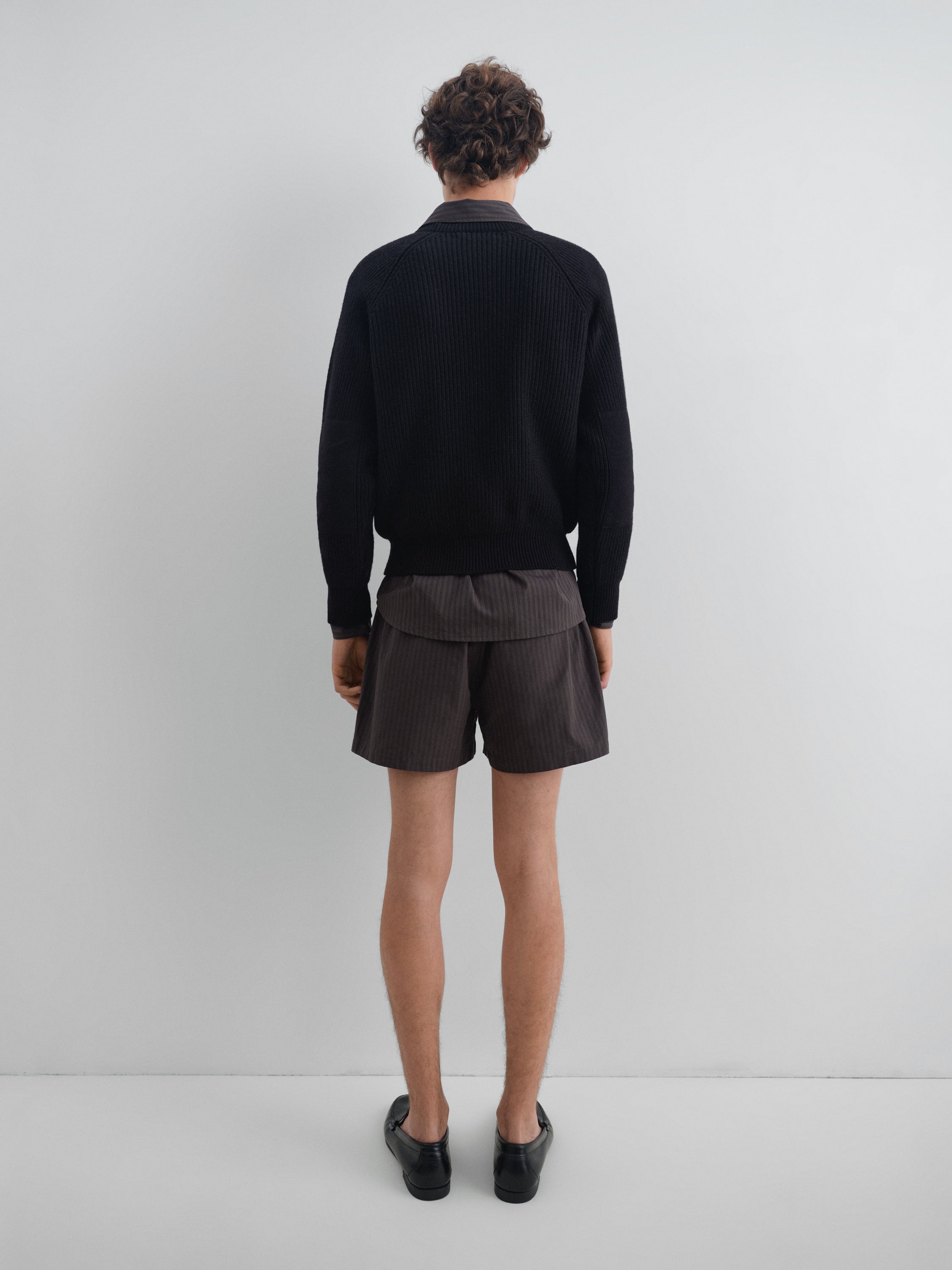 Unisex black ribbed long-sleeve jumper – Gimaguas