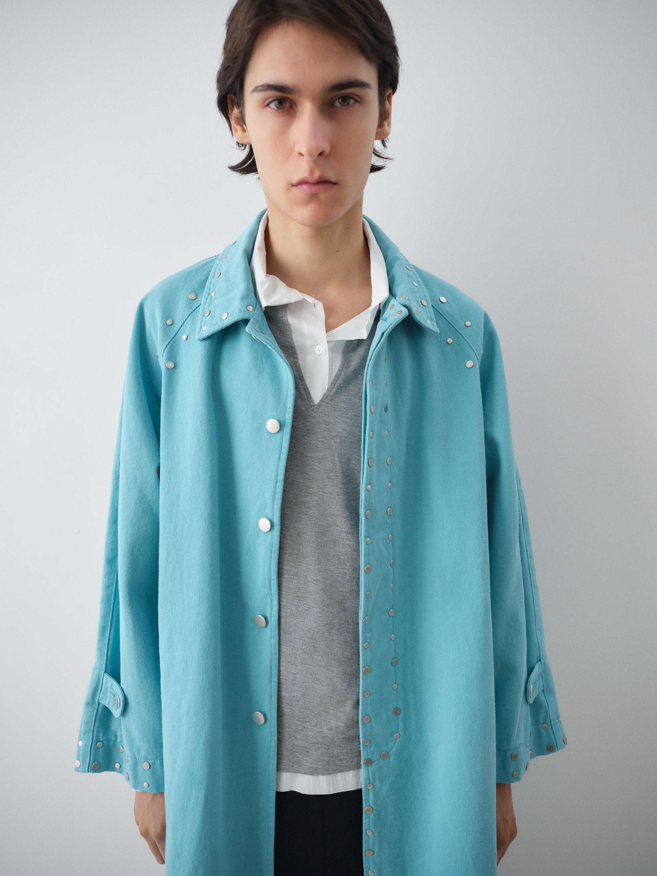 Grey and white polo shirt with layered effect – Gimaguas