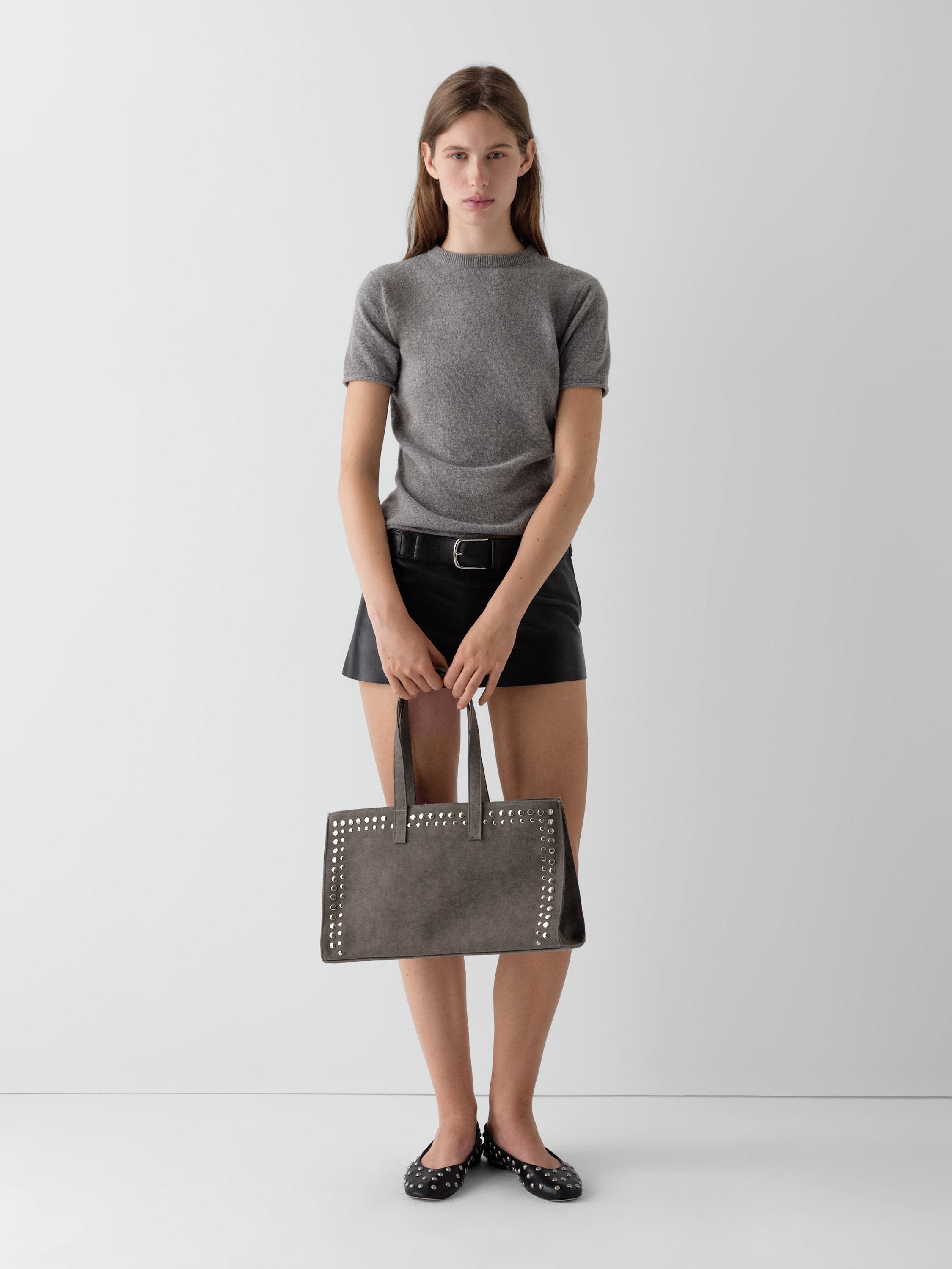 Black leather mini skirt for women with buckle belt – Gimaguas