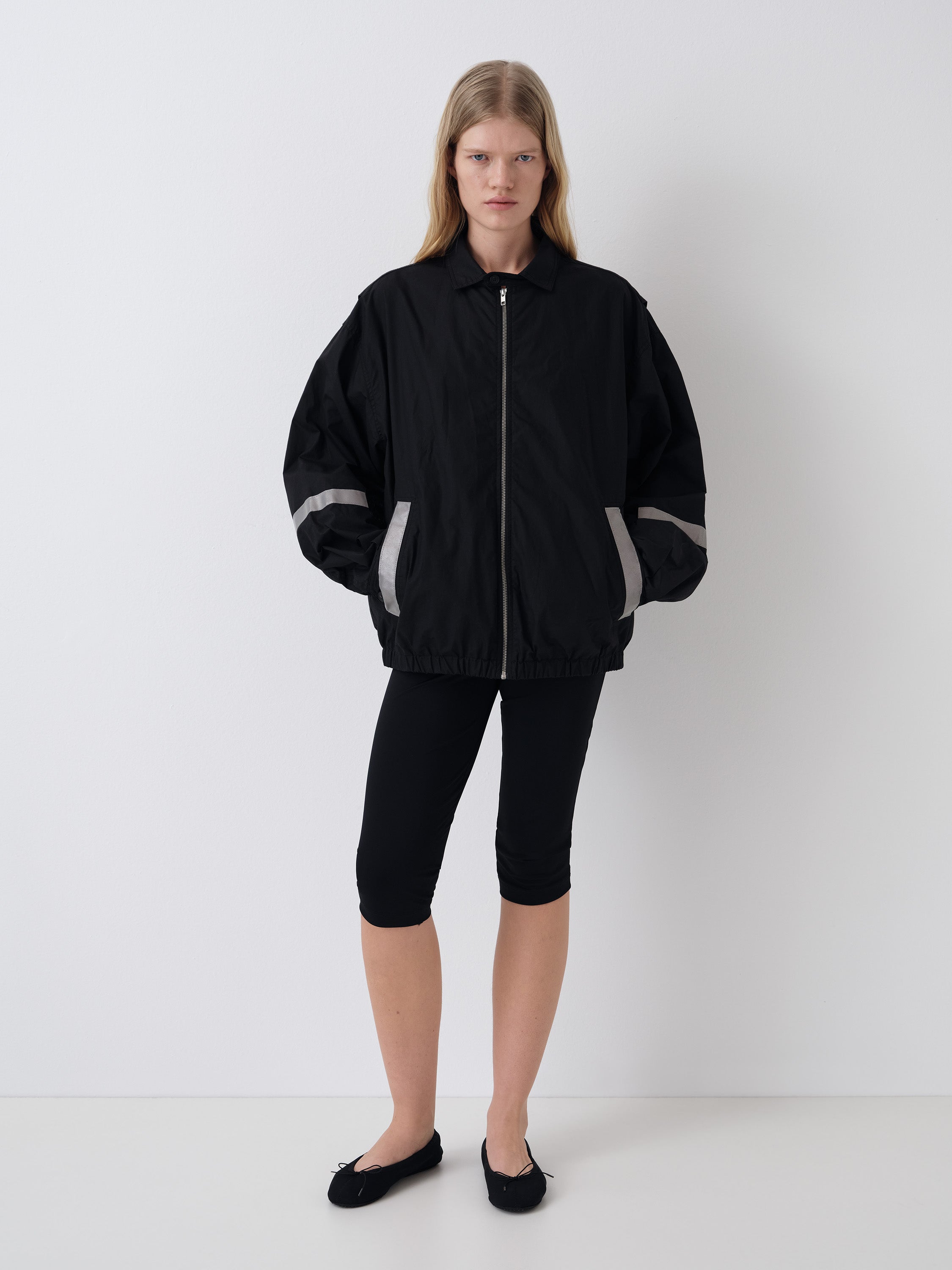 Unisex blue and black knit jacket with distressed finish – Gimaguas